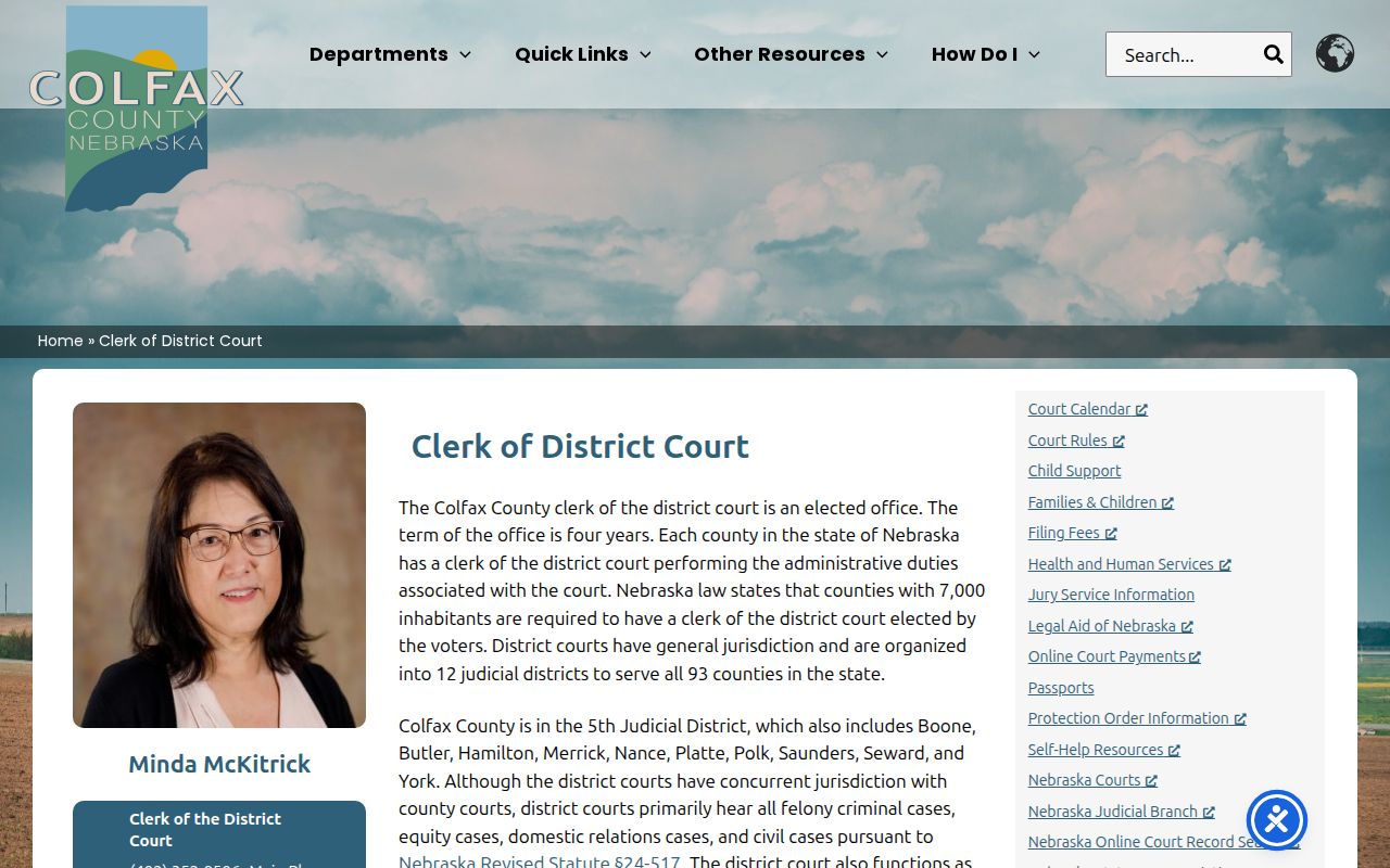 Colfax District Court official contact information